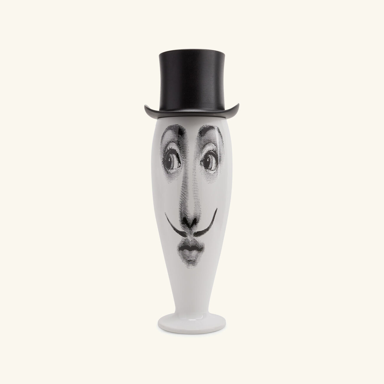 fornasetti smilzo moustache vase medium white