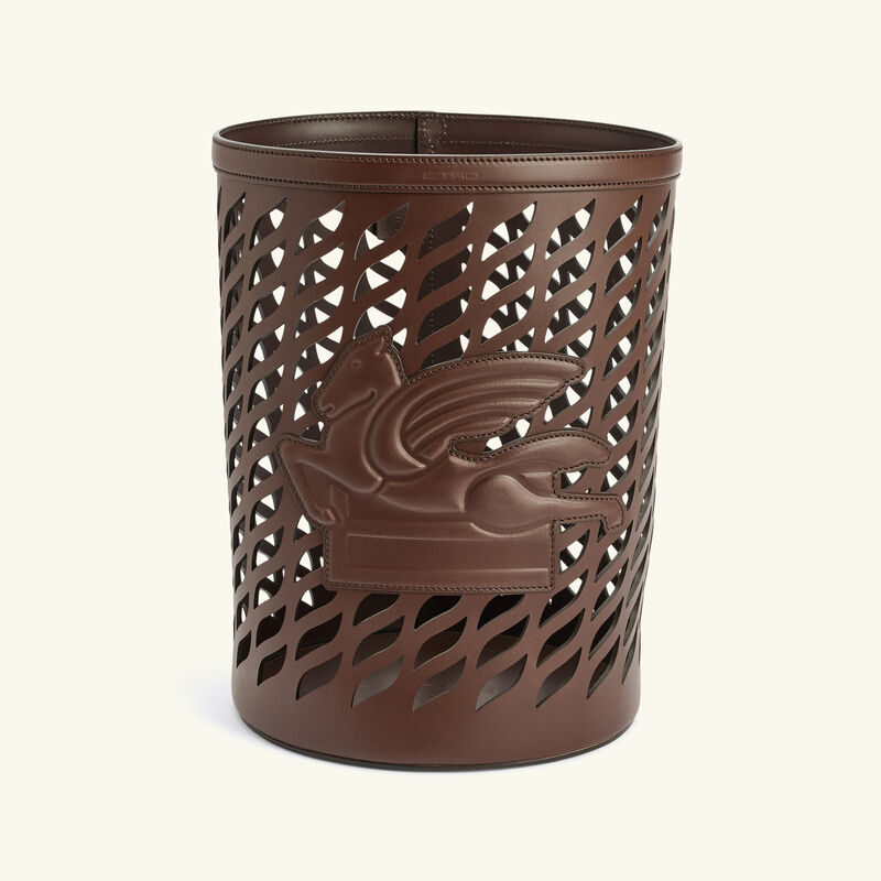 etro drill waste basket brown