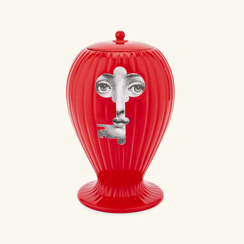 Serratura Rigato Vase Red fornasetti serratura rigato vase red