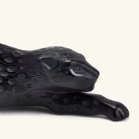 lalique zeila panther sculpture small black