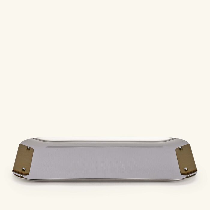 christofle club serving tray rectangular medium stainless steel 32cm