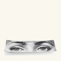 fornasetti occhi tray rectangular small grey