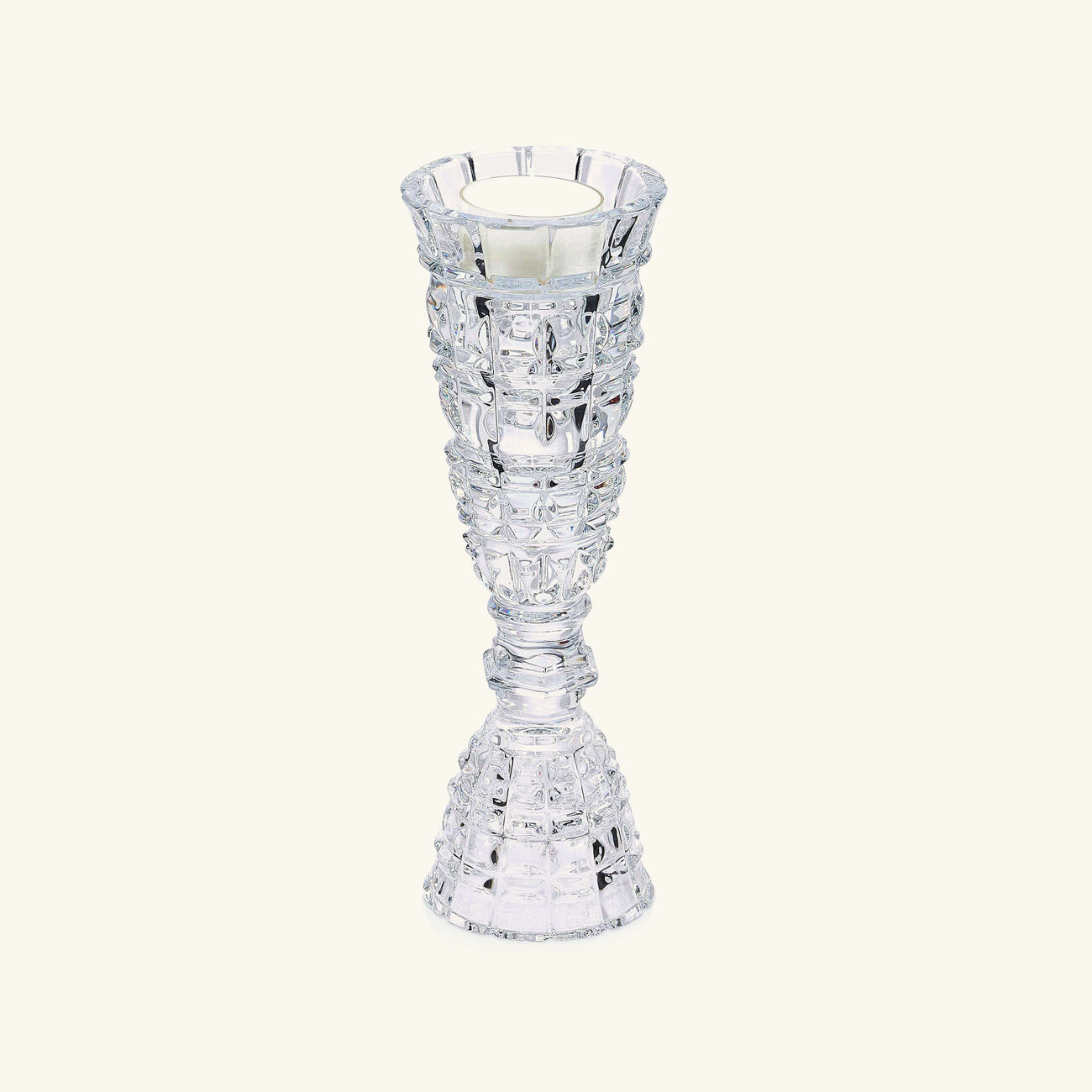 baccarat new antique mirage dual vase clear small