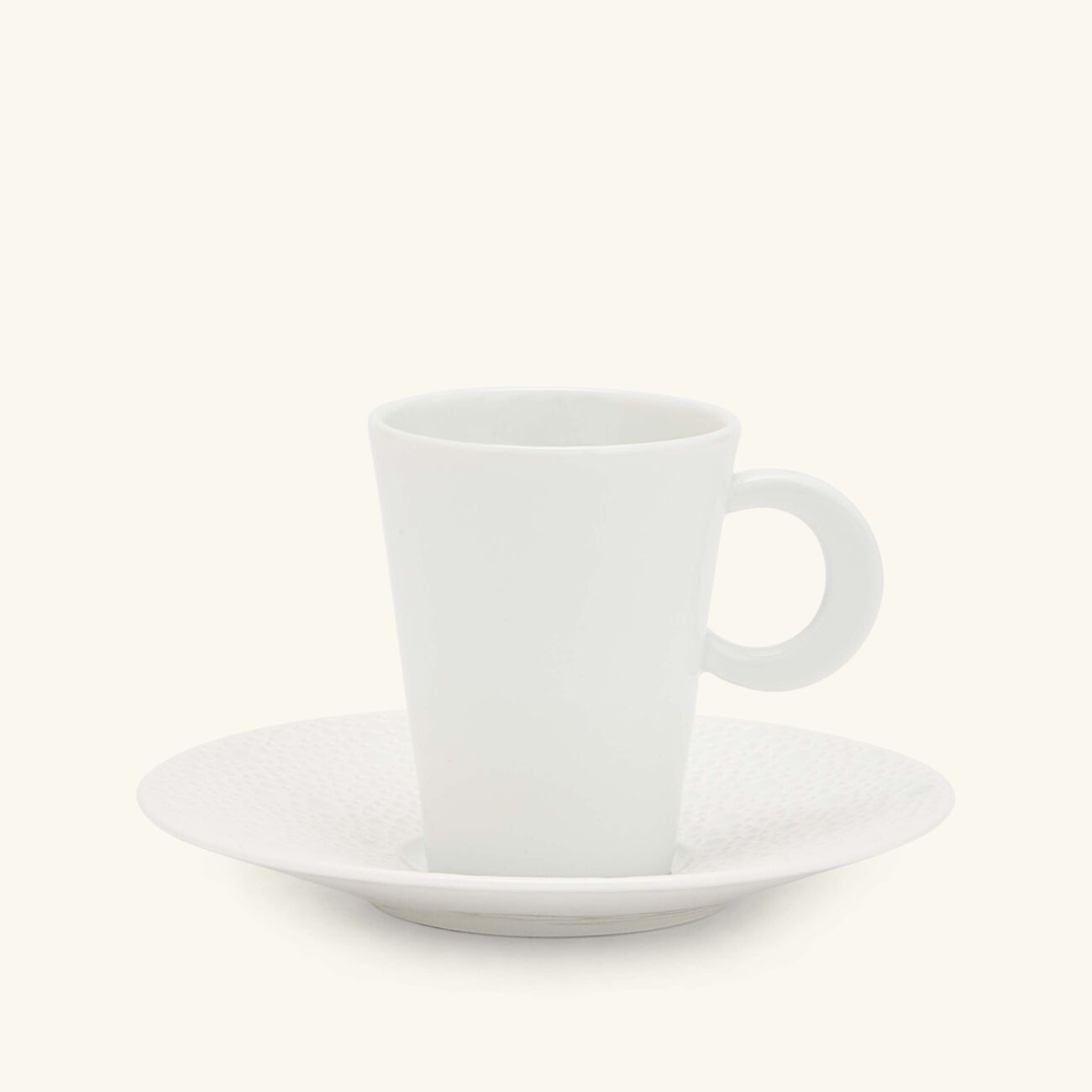 bernardaud ecume coffee cup saucer white
