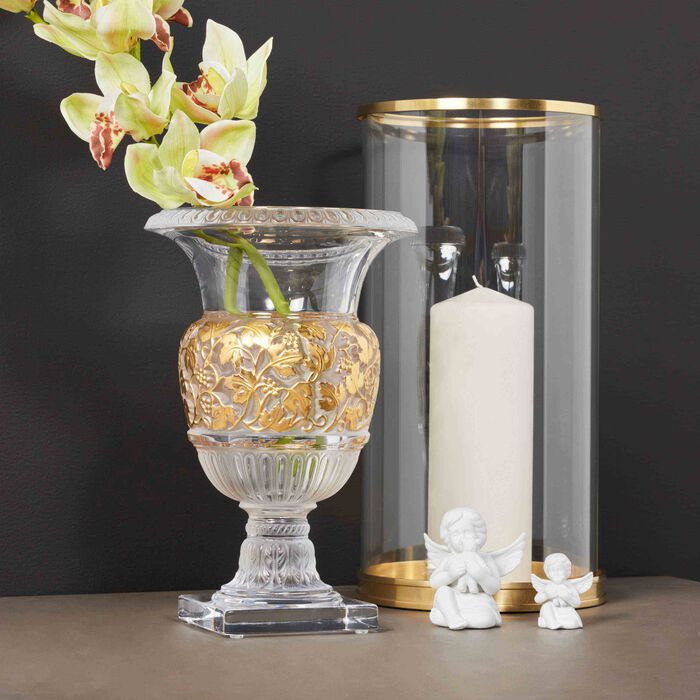 لاليك مزهرية فيرساي متوسطة باللون الذهبي