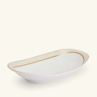 bernardaud sauvage blanc serving platter oval gold 23cm