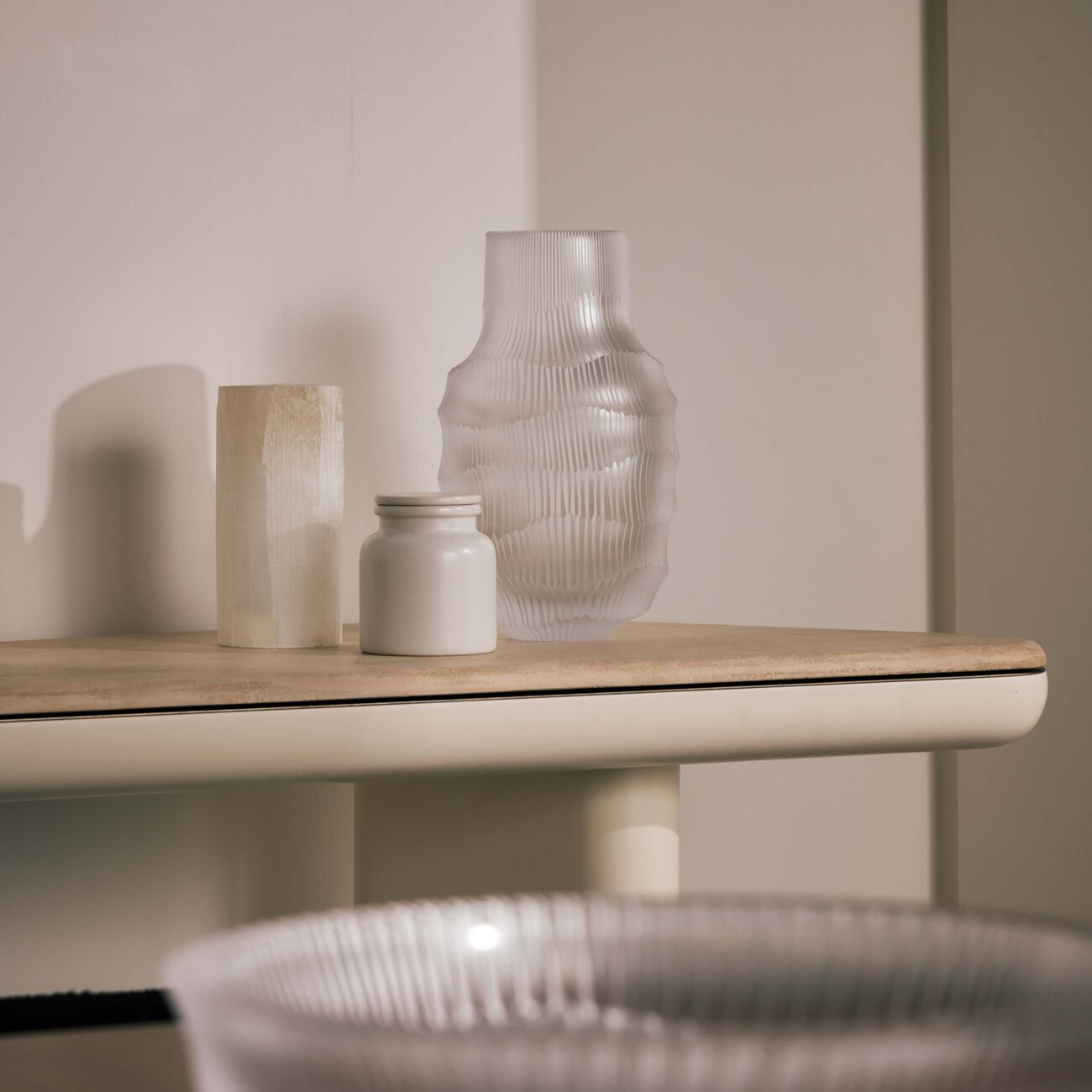 ruckl heroine rei vase round large clear