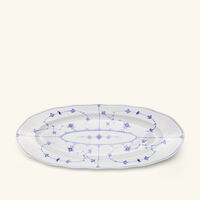 royal copenhagen blue fluted plain serving plate oval white 60cm