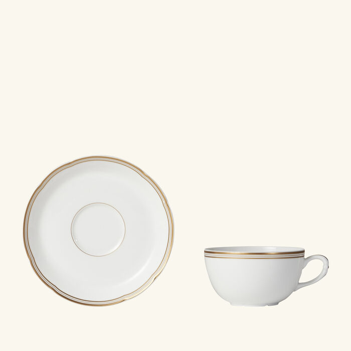 bernardaud pompadour tea cup saucer gold