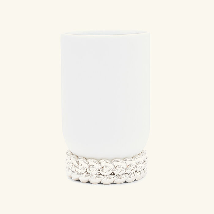 christofle babylone vase small white