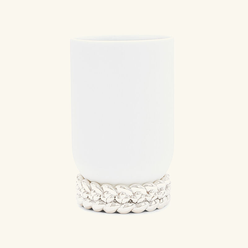 christofle babylone vase small white