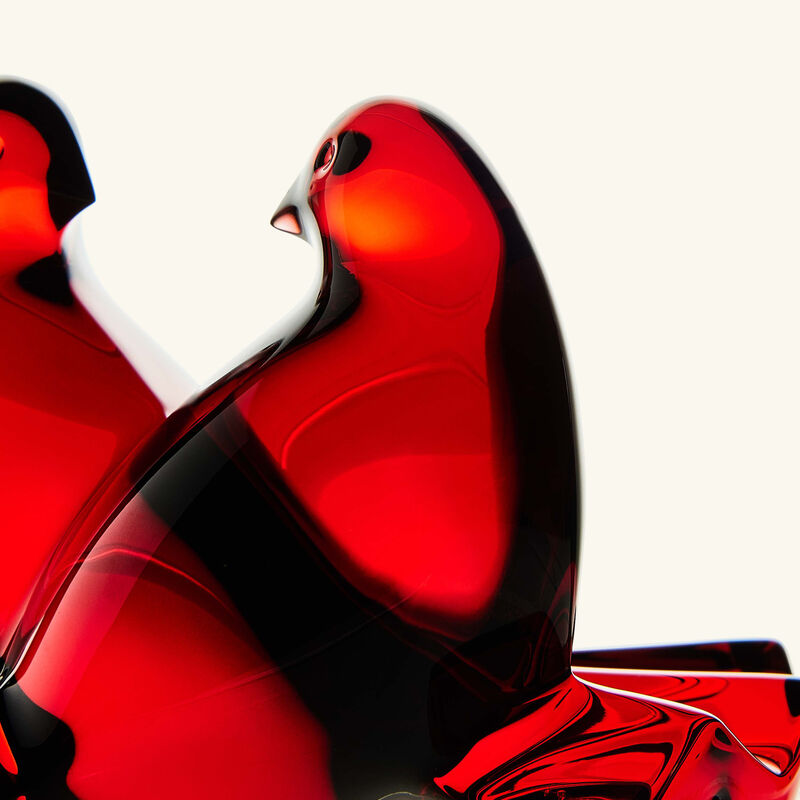 Loving Doves Figurine Mini Red baccarat loving doves figurine mini red