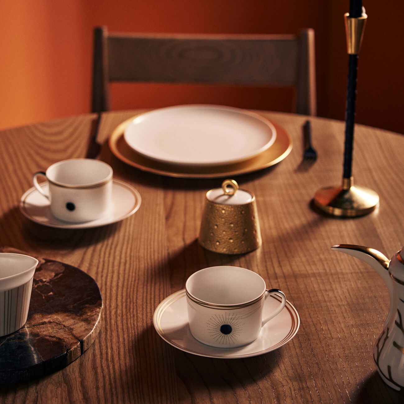 bernardaud tea cup saucer white set of 2