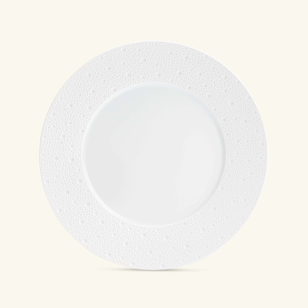 bernardaud ecume service plate round white 29cm