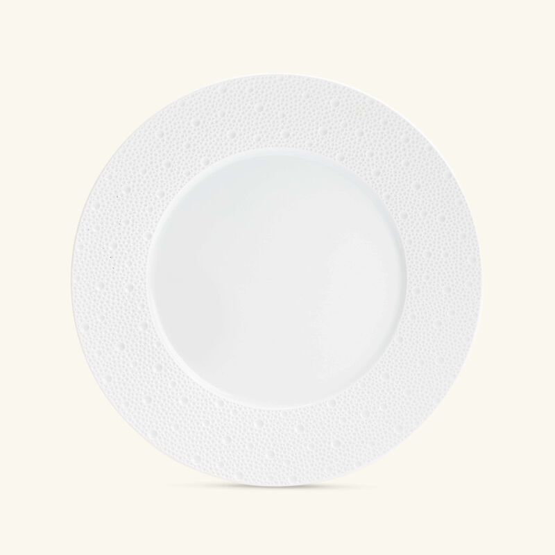 bernardaud ecume service plate round white 29cm
