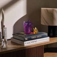 دوم مزهرية توليب صغيرة وردية