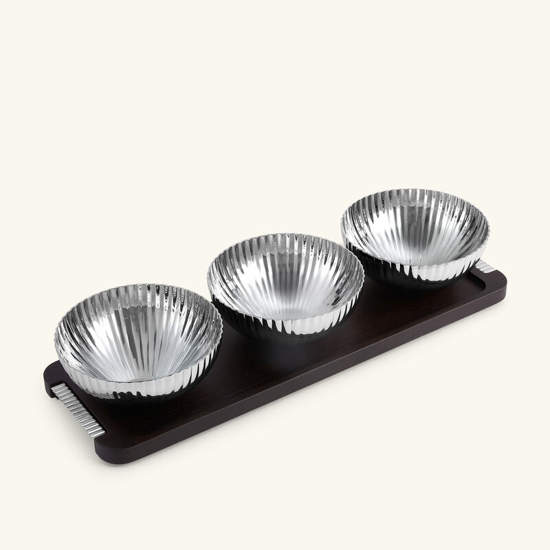 Bernadotte Serving Bowl Set Brown georg jensen bernadotte serving bowl set brown