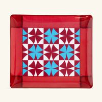 bernardaud villa garance serving plate rectangular red