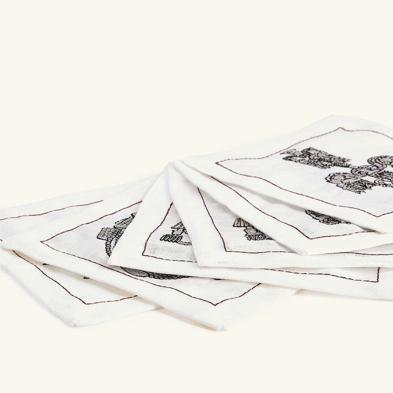 kim seybert chandeliers cocktail napkin white set of 6