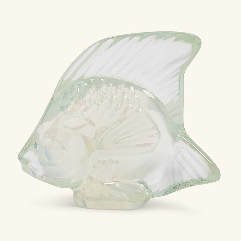 lalique fish figurine small gold