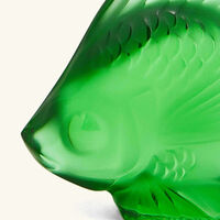 lalique fish figurine small green
