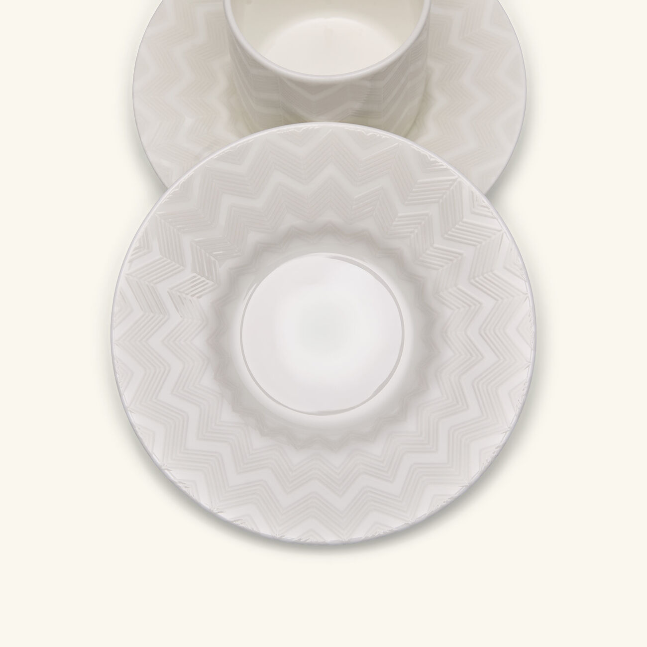 ZIG ZAG Coffee Cup & Saucer White Set of 2 missoni home zig zag coffee cup saucer white set of 2
