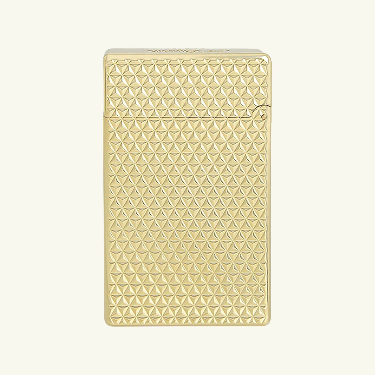 ولاعة إنيشال بنقشة الماسات باللون الذهبي اس تي دوبون ولاعة إنيشال بنقشة الماسات باللون الذهبي