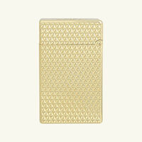 ولاعة إنيشال بنقشة الماسات باللون الذهبي اس تي دوبون ولاعة إنيشال بنقشة الماسات باللون الذهبي