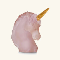daum unicorn sculpture medium pink limited edition