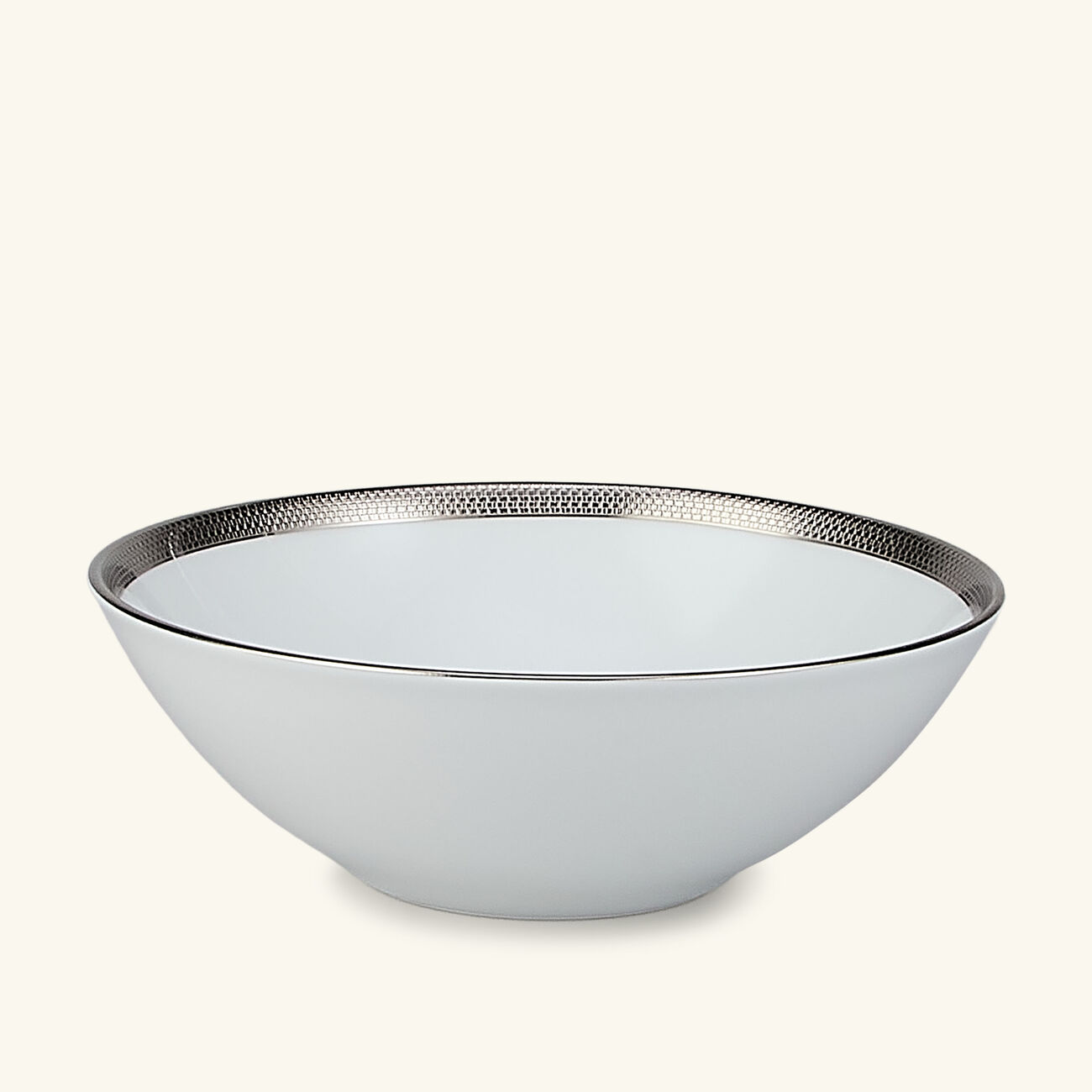 bernardaud maille platine cereal bowl white 30cl