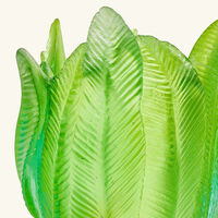 daum palm beach vase small green