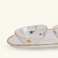 dimlaj hayat serving bowl and tray gold set of 4