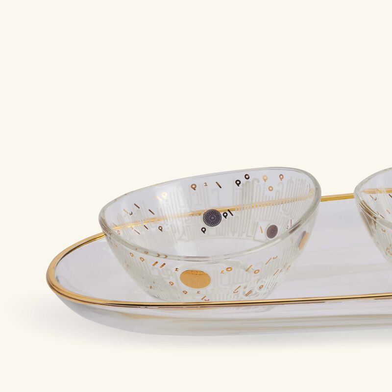 dimlaj hayat serving bowl and tray gold set of 4