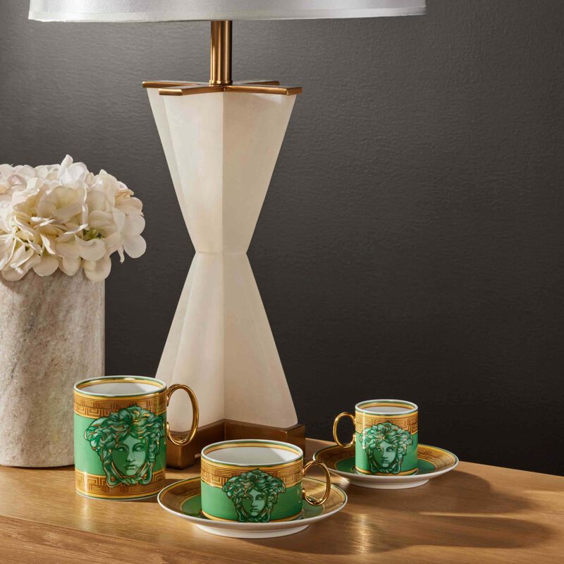 Green Coin Tea Cup & Saucer Green versace green coin tea cup saucer green