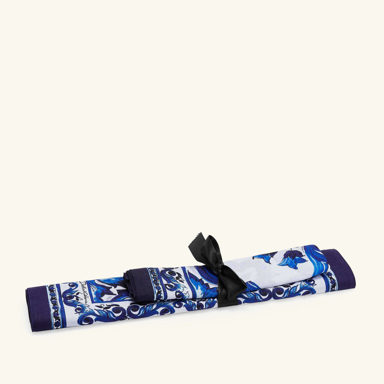 dolce gabbana casa blu mediterraneo placemat and napkin set blue