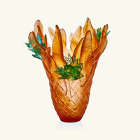 daum tressage paradis vase large orange