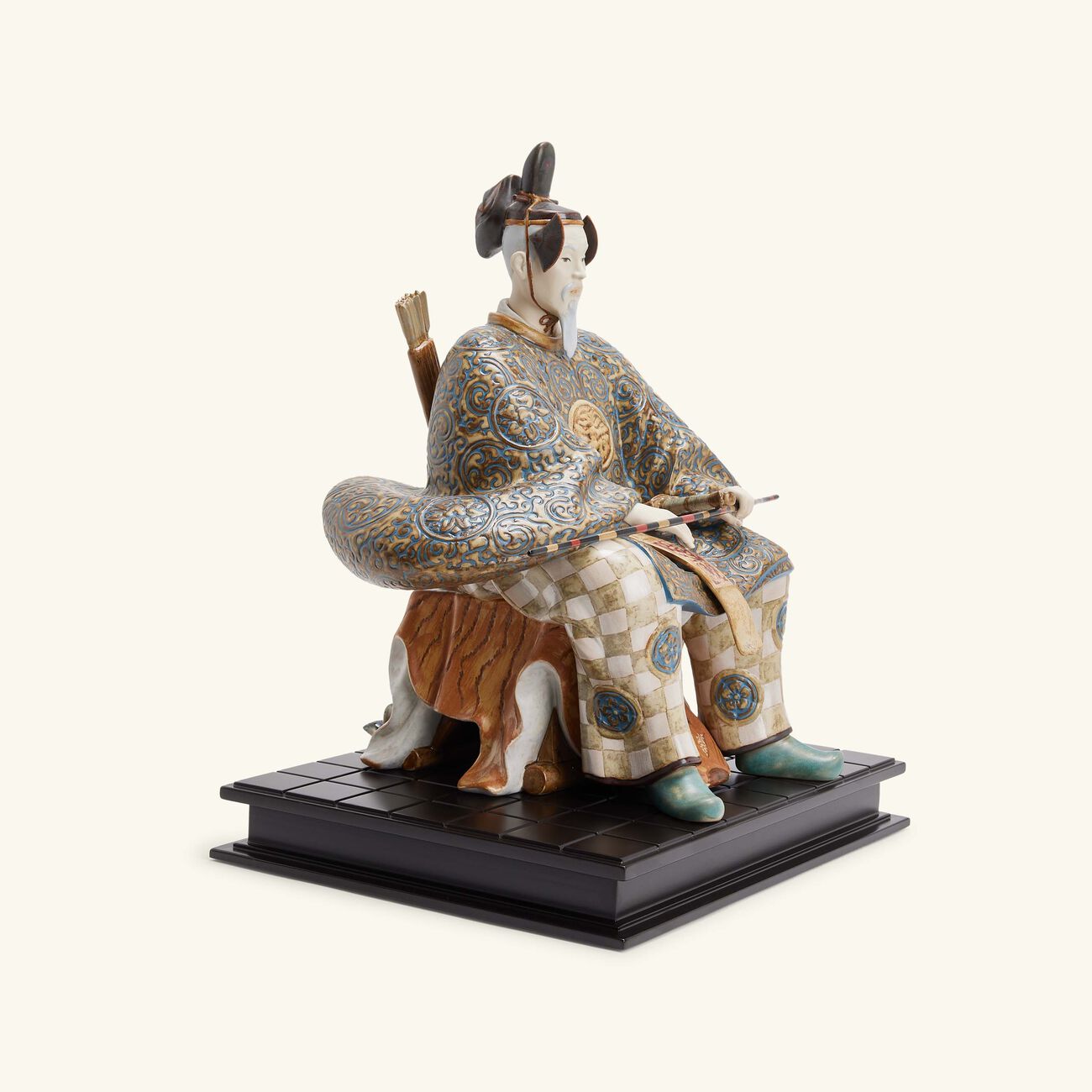 lladro japanese nobleman ii sculpture medium brown limited edition