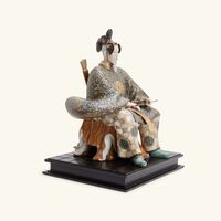 lladro japanese nobleman ii sculpture medium brown limited edition