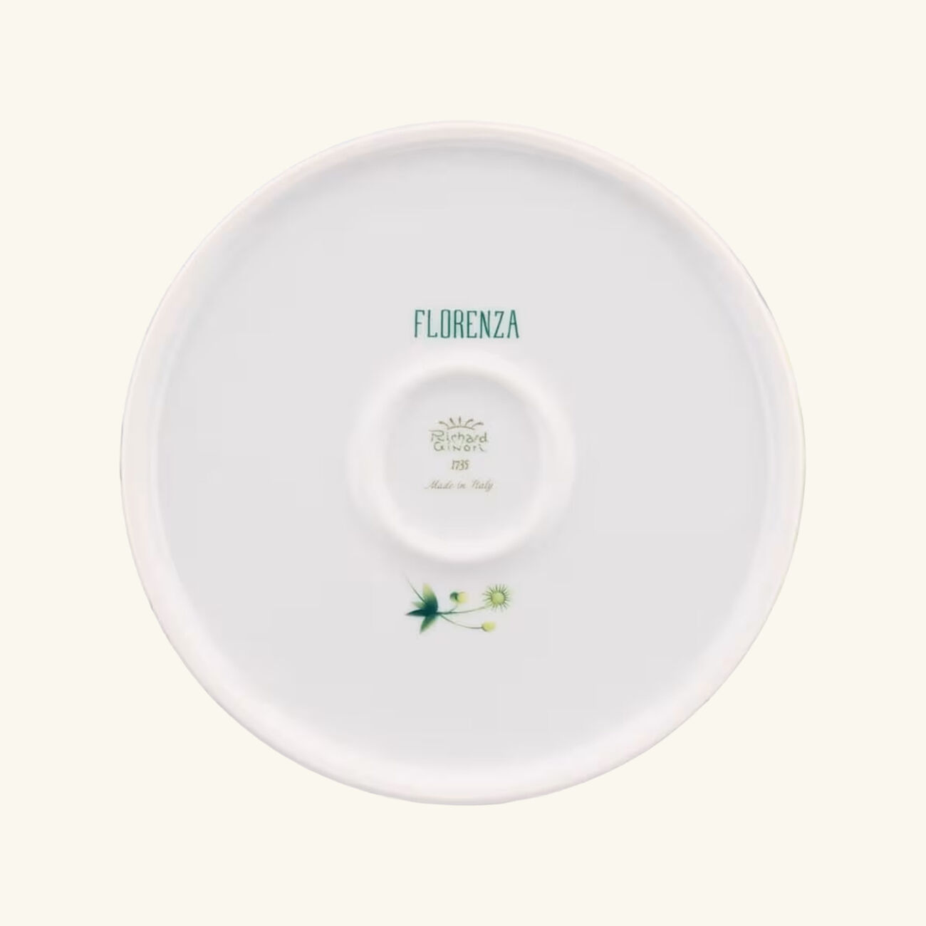 ginori 1751 florenza acanto round trinket box with cover 13cm green