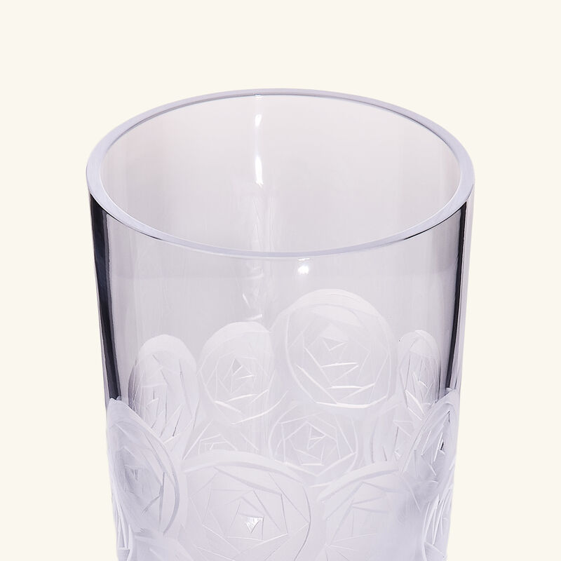 ruckl heroine roses tall drinking glass clear