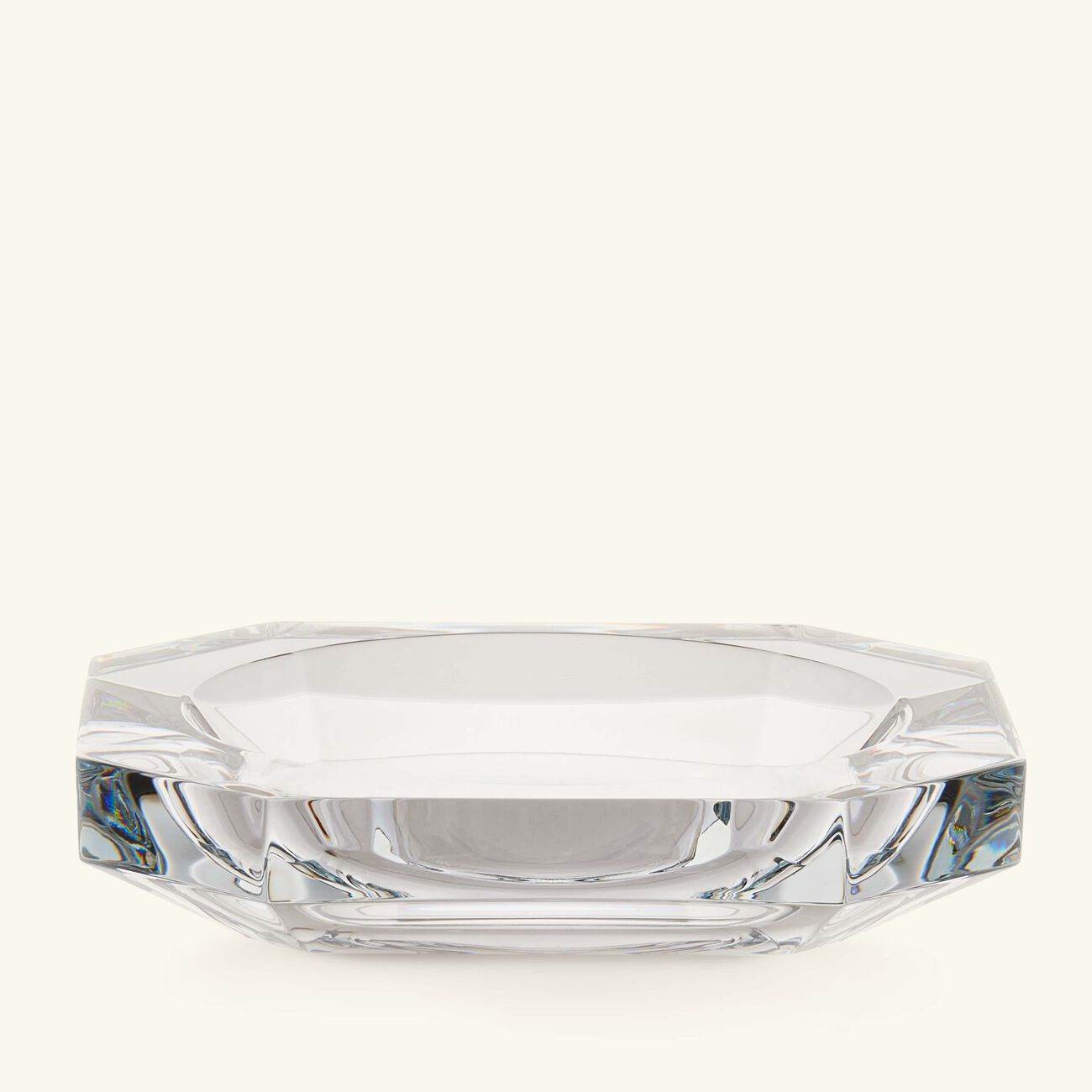 baccarat octogone trinket tray rectangular small clear