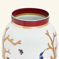 bernardaud aux oiseaux toscan vase medium gold