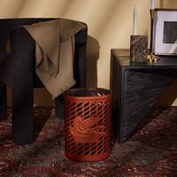 etro drill waste basket brown