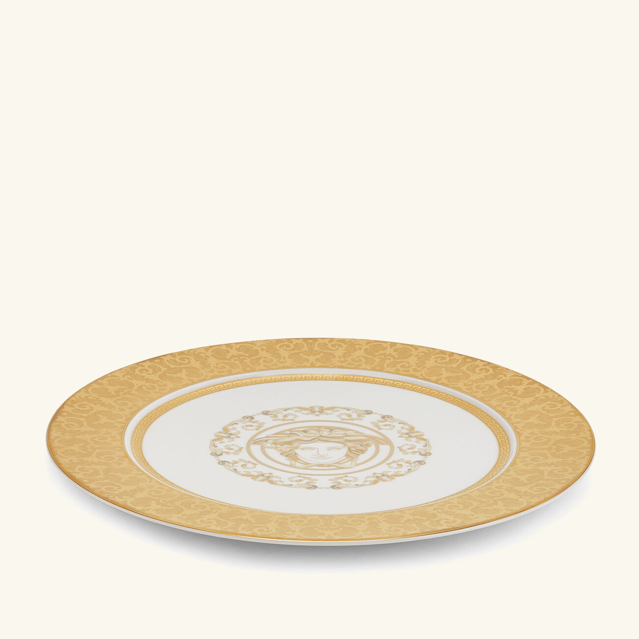 versace medusa gala charger plate white 33cm