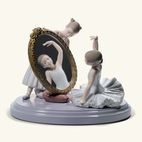 lladro my perfect pose ballet girls sculpture small white