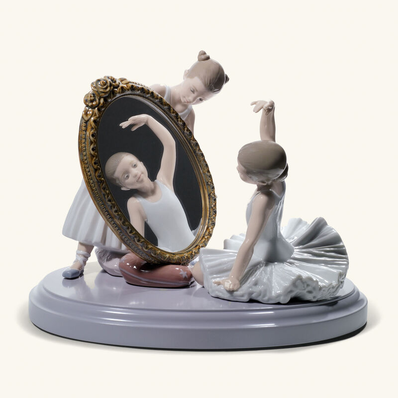 lladro my perfect pose ballet girls sculpture small white