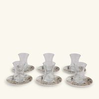 Naseem Tea Cup & Saucer Clear Set Of 6 silsal naseem tea cup saucer clear set of 6