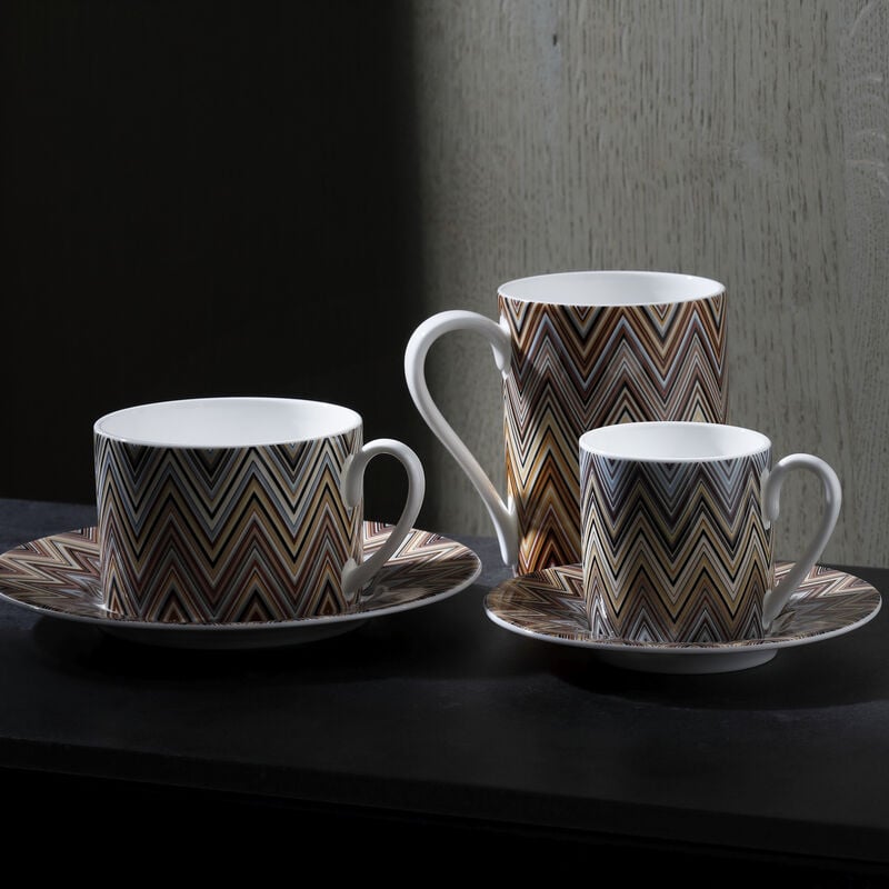 Zig Zag Jarris Coffee Cup & Saucer Pattern missoni home zig zag jarris coffee cup saucer pattern