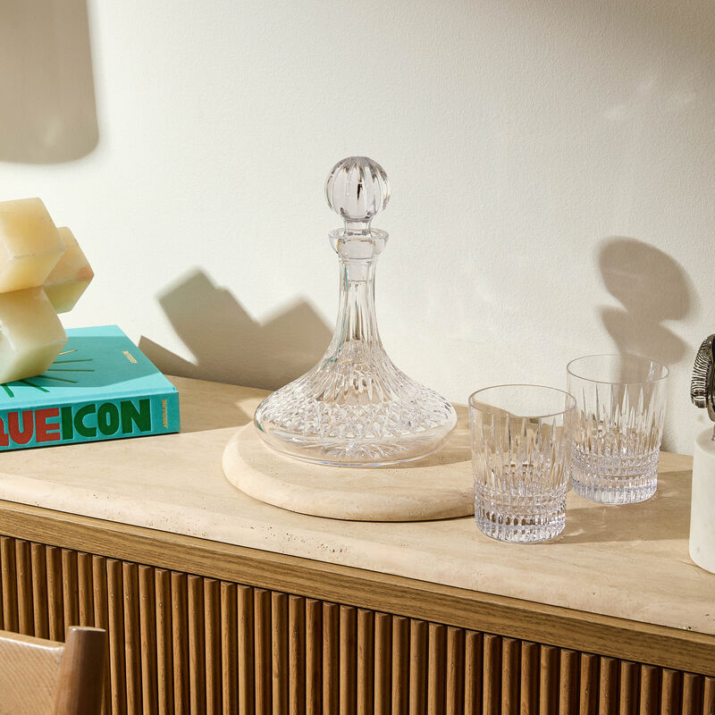 waterford lismore ships decanter clear