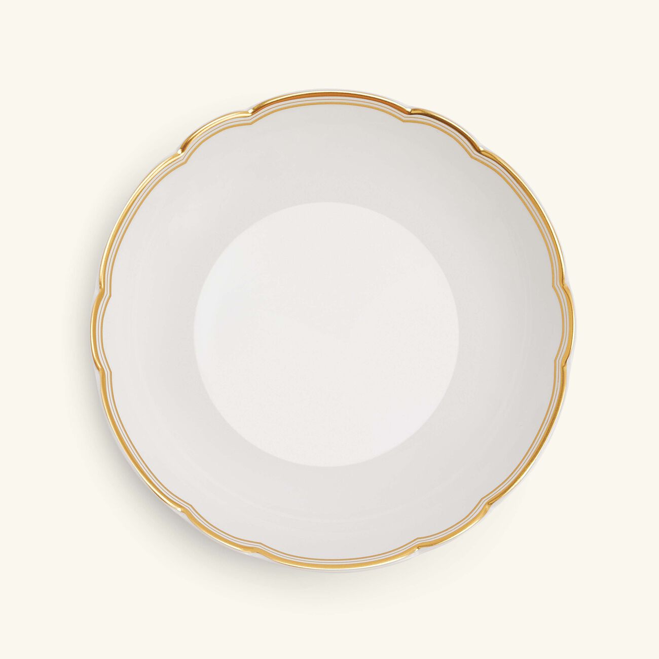bernardaud pompadour soup plate round gold 19cm